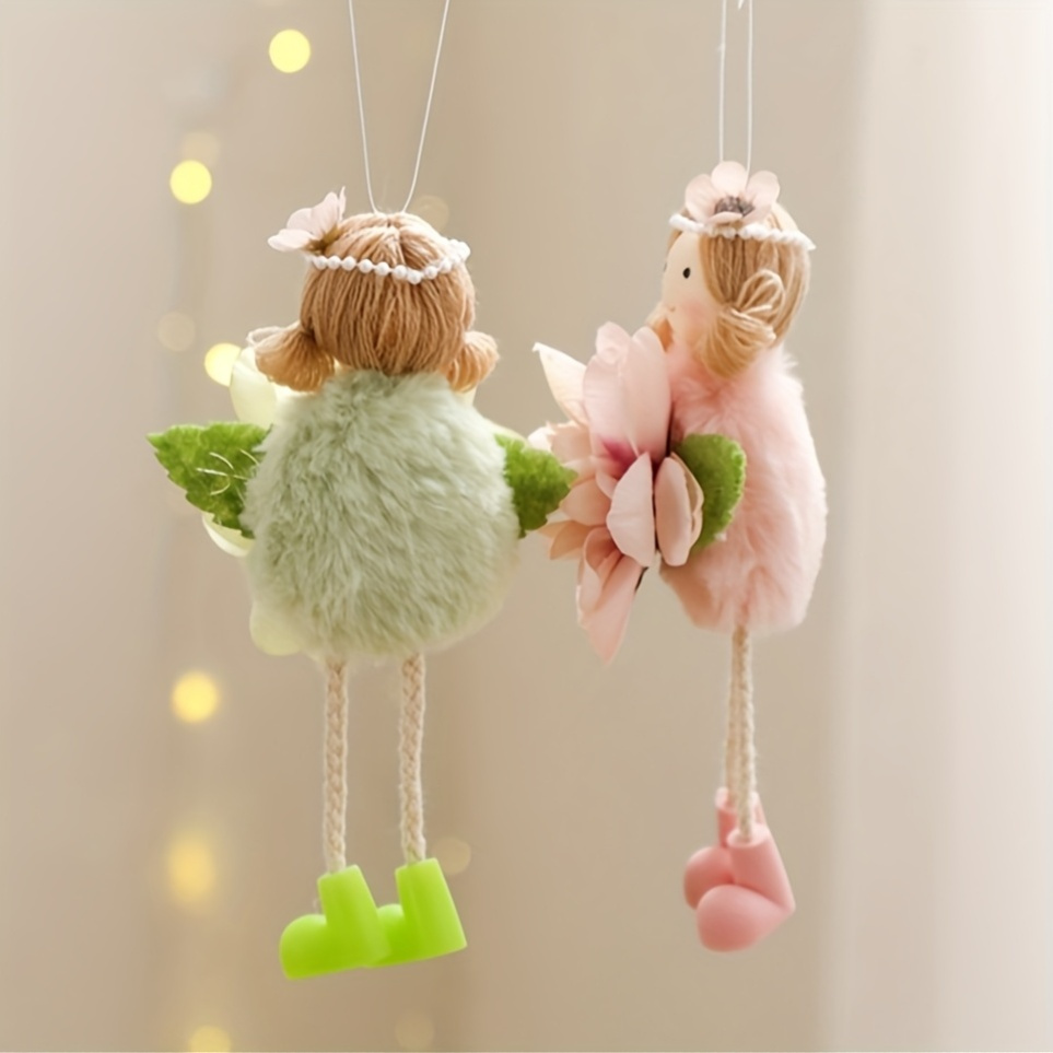 Large Flower Girl Pendant Keychain